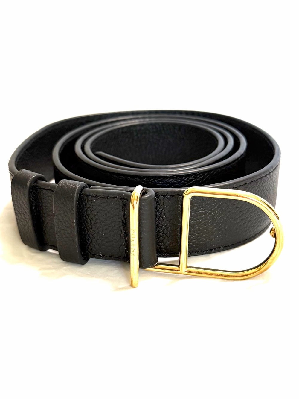 POLENE The Umi Belt Textured Black Size 1 - Picture 2 of 4